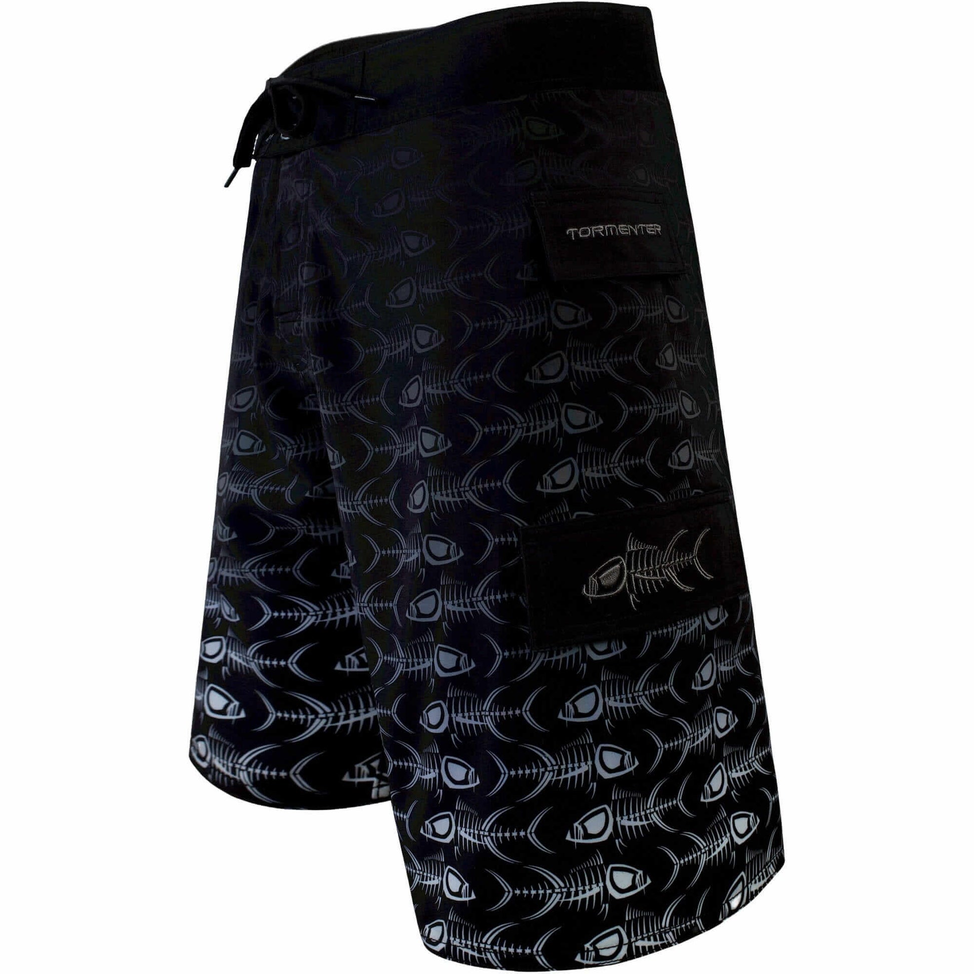 4x4 - 8 Way Stretch Board Shorts- Gray Fade 4X4 Performance Board Shorts Tormenter Ocean 30 Gray Fade