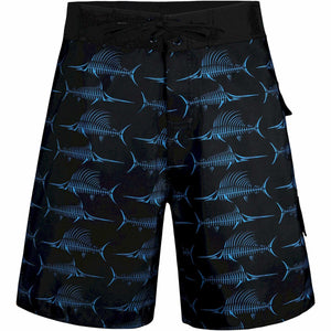 Billfish Bones Board Shorts - Black/Blue Surf Boardshorts Tormenter Ocean 