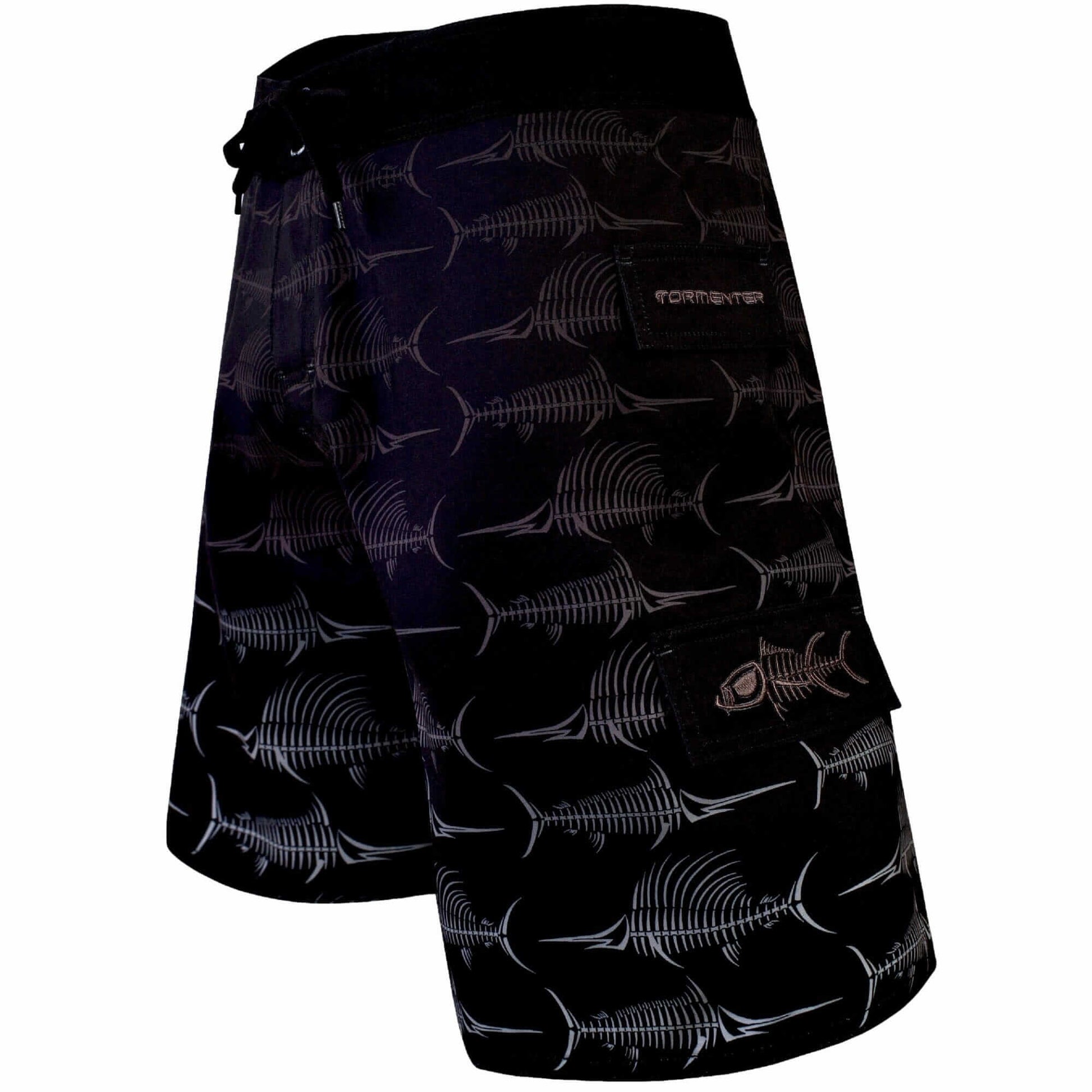 Billfish Bones Board Shorts - Black Fade Surf Boardshorts Tormenter Ocean 30