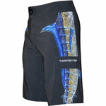 4x4 Board Shorts - "Side To" - Marlin Side To - Performance Fishing Board Shorts Tormentor Ocean 30