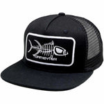 Flat Bill Hat - Black & White Head Gear Tormentor Ocean 