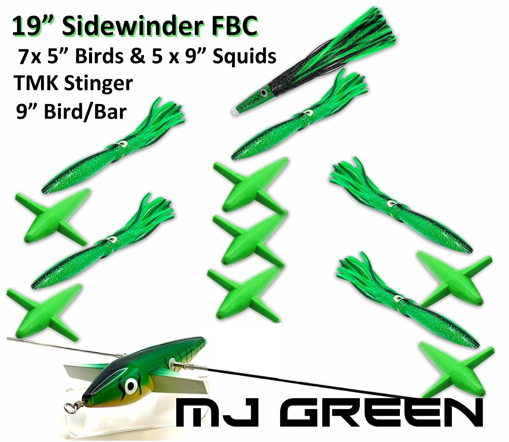19" Sidewinder Directional Bar - Freaky Bird Bar Daisy Chains & Multi Bait Rigs Tormenter Ocean Mean Joe Green Port