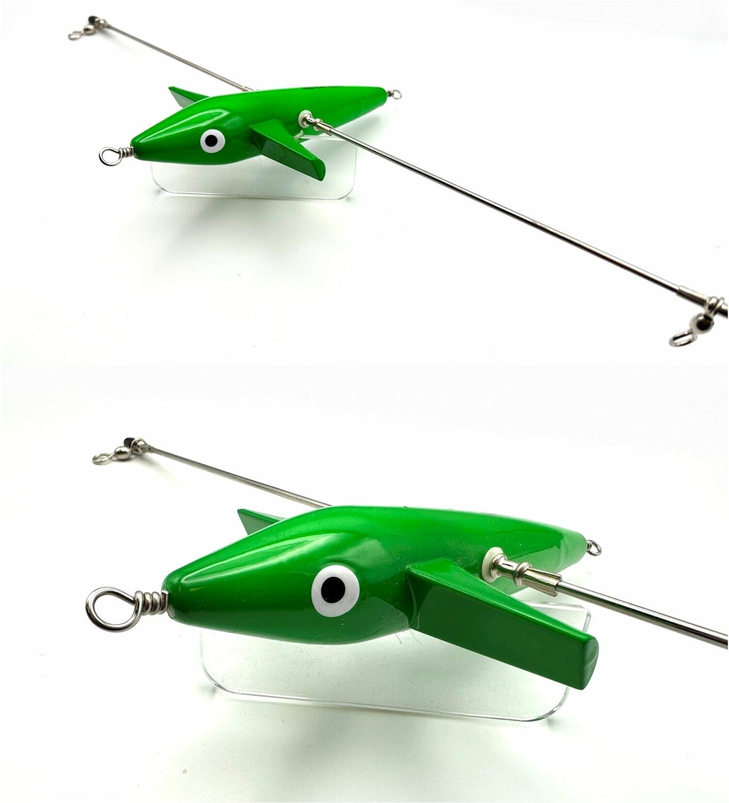 Red & Green 19" Sidewinders (Just the bar) Daisy Chains & Multi Bait Rigs Tormenter Ocean Green (Starboard)