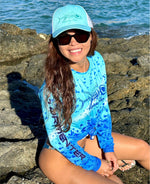 Hat-Seafoam with White Mesh Head Gear Tormentor Ocean