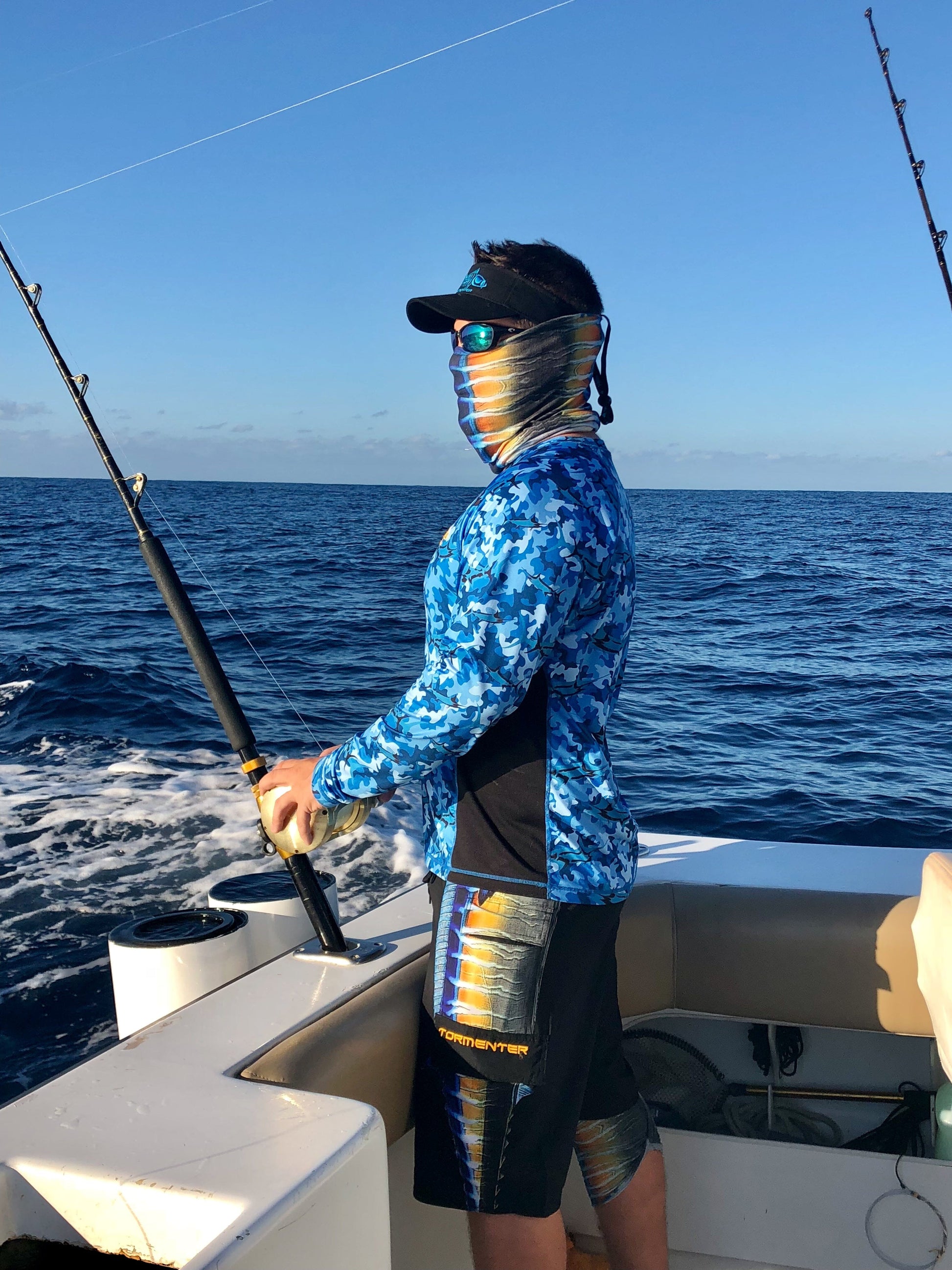 4x4 Board Shorts - "Side To" - Wahoo Side To - Performance Fishing Board Shorts Tormentor Ocean