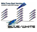 19" Sidewinder Directional Bars-Mini Tuna Dart Version Daisy Chains & Multi Bait Rigs Tormenter Ocean Blue/White Port
