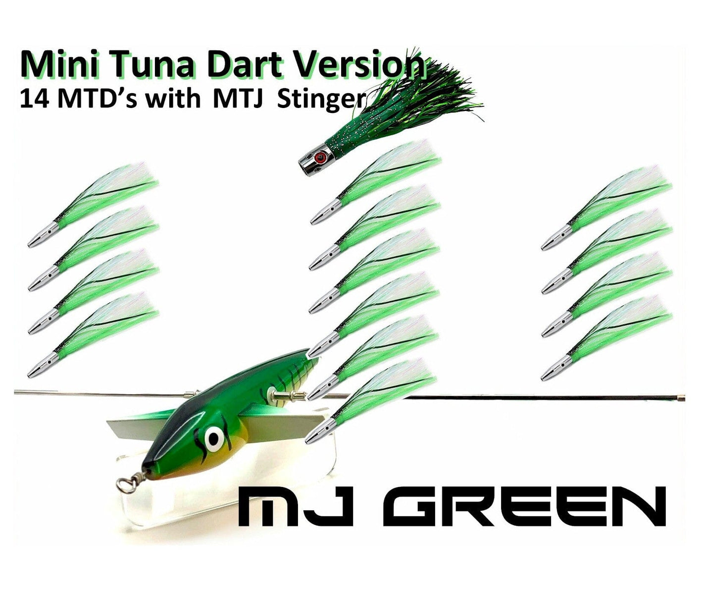 19" Sidewinder Directional Bars-Mini Tuna Dart Version Daisy Chains & Multi Bait Rigs Tormenter Ocean Mean Joe Green Port