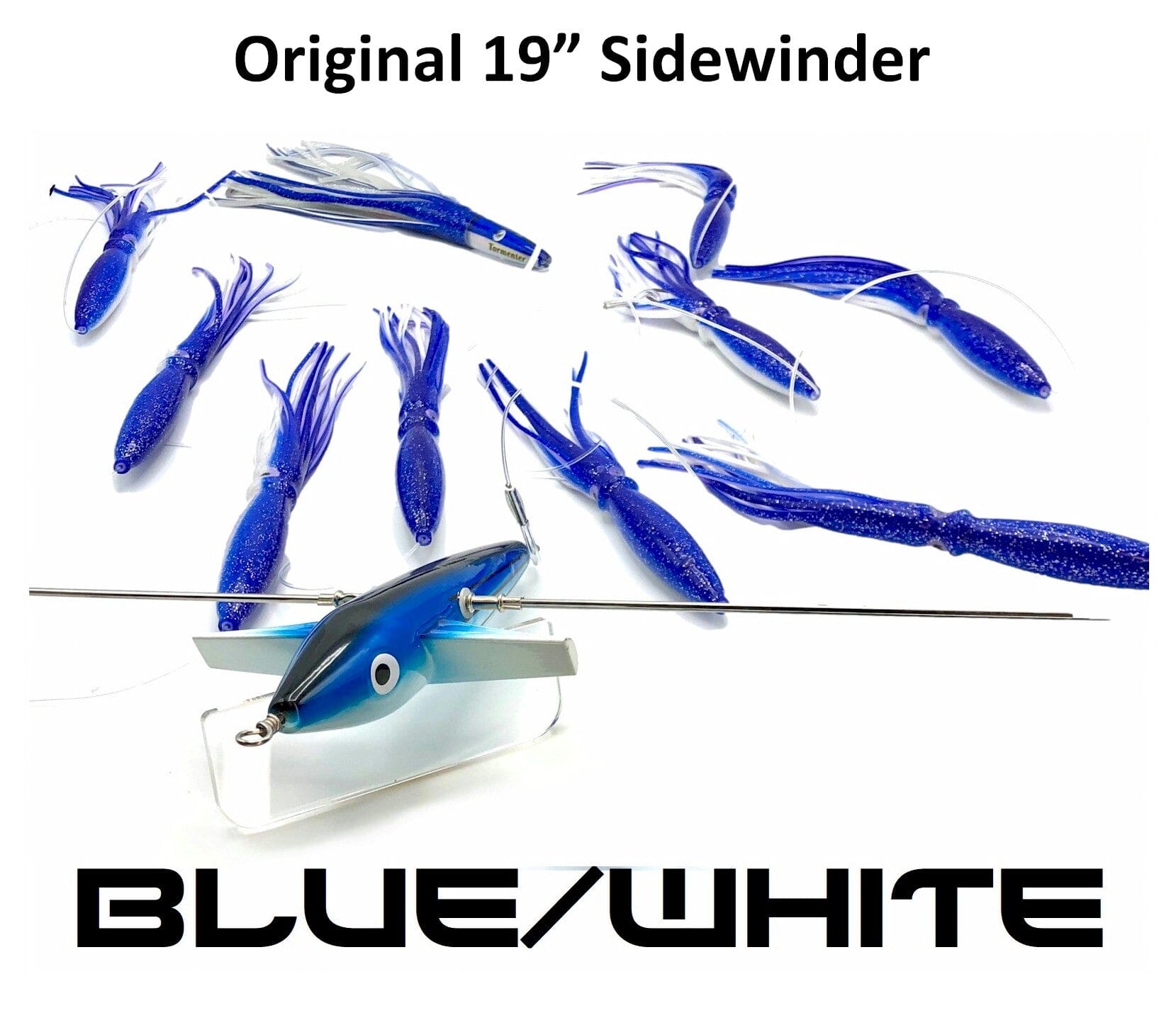 19" Sidewinder Directional Bar - Original Daisy Chains & Multi Bait Rigs Tormenter Ocean Blue/White Port