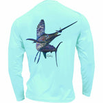 Men's Performance Shirt - Electrified Sailfish Men's SPF Ocean Fishing Tops Tormenter Ocean 