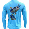 SALE! Reduced Price! Men's Performance Shirt - Electrified Tuna - Blue