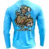 Men's Performance Shirt- Flounder - Blue