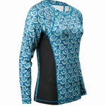 Women's Printed Performance Shirts - Nautilus Teal Ladies Printed SPF Tops Tormenter Ocean Nautilus Teal XXS