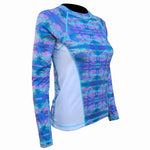 Women's Printed Performance Shirts - Turtles Ladies Printed SPF Tops Tormenter Ocean