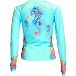 St. Croix V-Neck Performance Shirt- Sea Horse Tormenter Ocean 