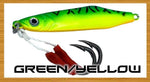 Ballyhoo - Rigged Vertical Jigs Tormenter Ocean Green/Yellow 