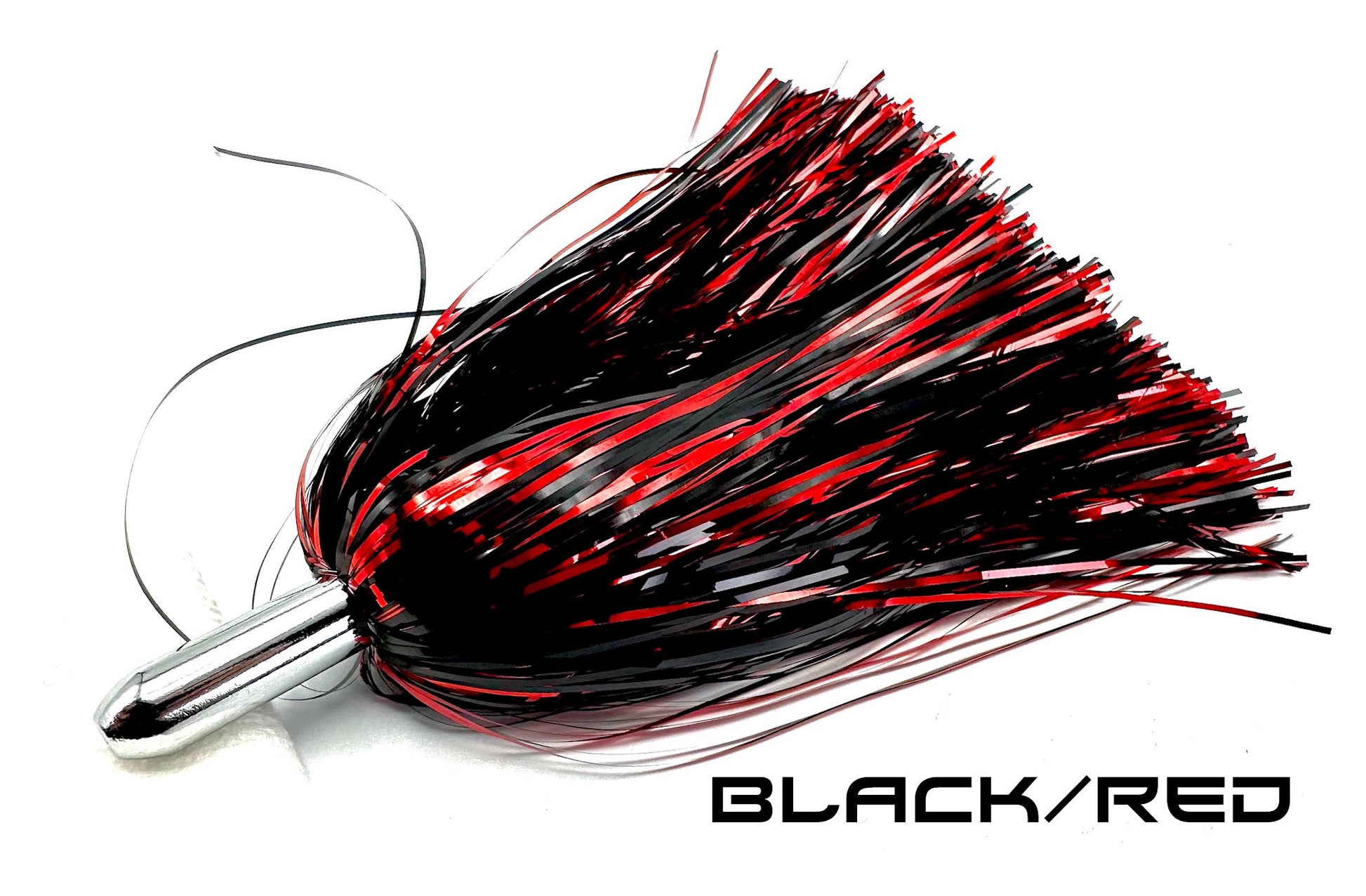 ON SALE! - Only $8.99 Rigged! Steel Head Chromed & Aluminum Trolling Lures Tormenter Ocean Black/Red Rigged. Great for Mahi, Tuna, Marlin, Sailfish, Wahoo