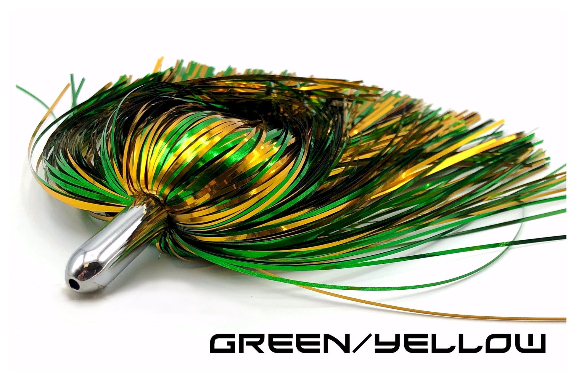 ON SALE! - Only $8.99 Rigged! Steel Head Chromed & Aluminum Trolling Lures Tormenter Ocean Green/Yellow Rigged. Great for Mahi, Tuna, Marlin, Sailfish, Wahoo