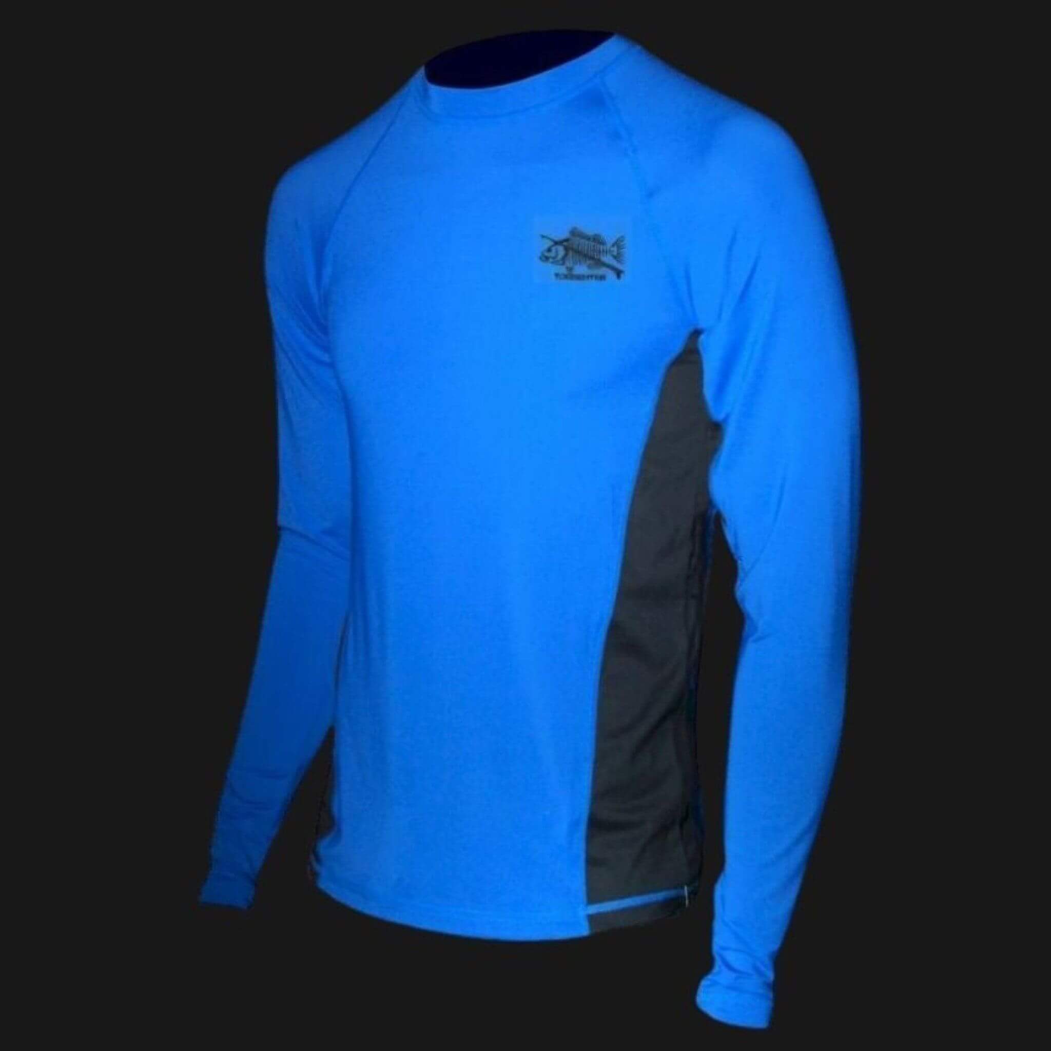 Raging Tuna Side Vented Performance Fishing Shirt - Royal Blue