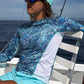 Women's Printed Performance Shirts - Tide Pool Ladies Printed SPF Tops Tormenter Ocean 