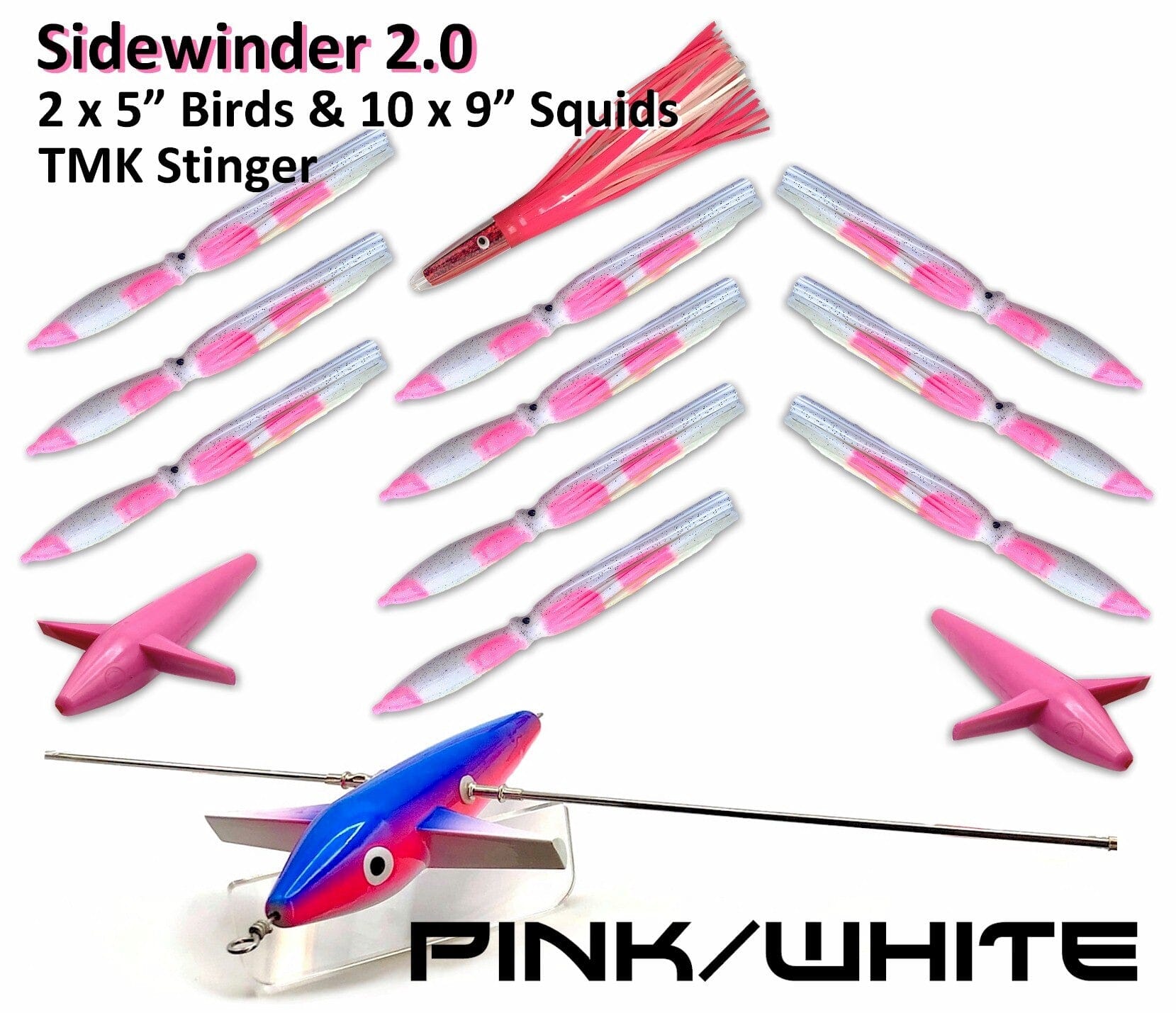 Sidewinder 2.0 Daisy Chains & Multi Bait Rigs Tormenter Ocean Pink/White Port 