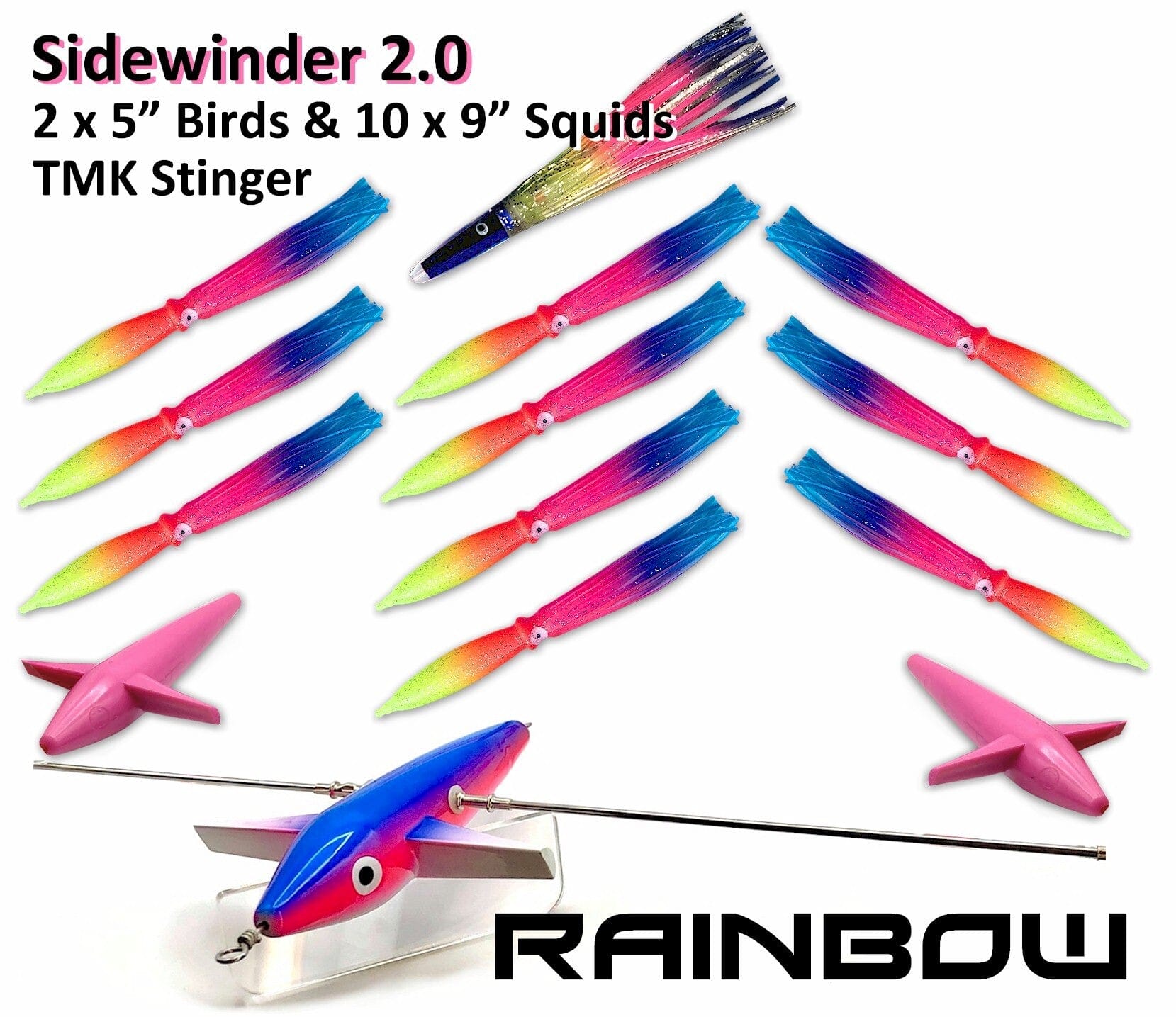 Sidewinder 2.0 Daisy Chains & Multi Bait Rigs Tormenter Ocean Rainbow Port 