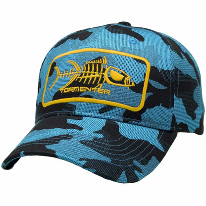 Blue Camo Baseball Hat Head Gear Tormentor Ocean 