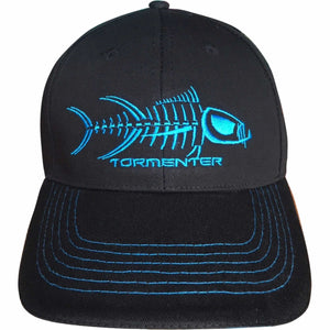 Black & Blue Fishing Hat Head Gear Tormenter Ocean 