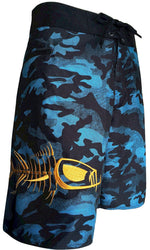 Blue Camo Waterman 5 Pocket Board Shorts Waterman 5 Pocket Performance Fishing Board Shorts Tormenter Ocean 