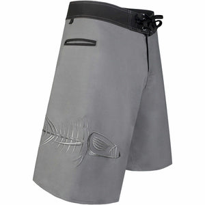 Gray on Gray Waterman 5 Pocket Board Shorts Waterman 5 Pocket Performance Fishing Board Shorts Tormenter Ocean Gray on Gray 28