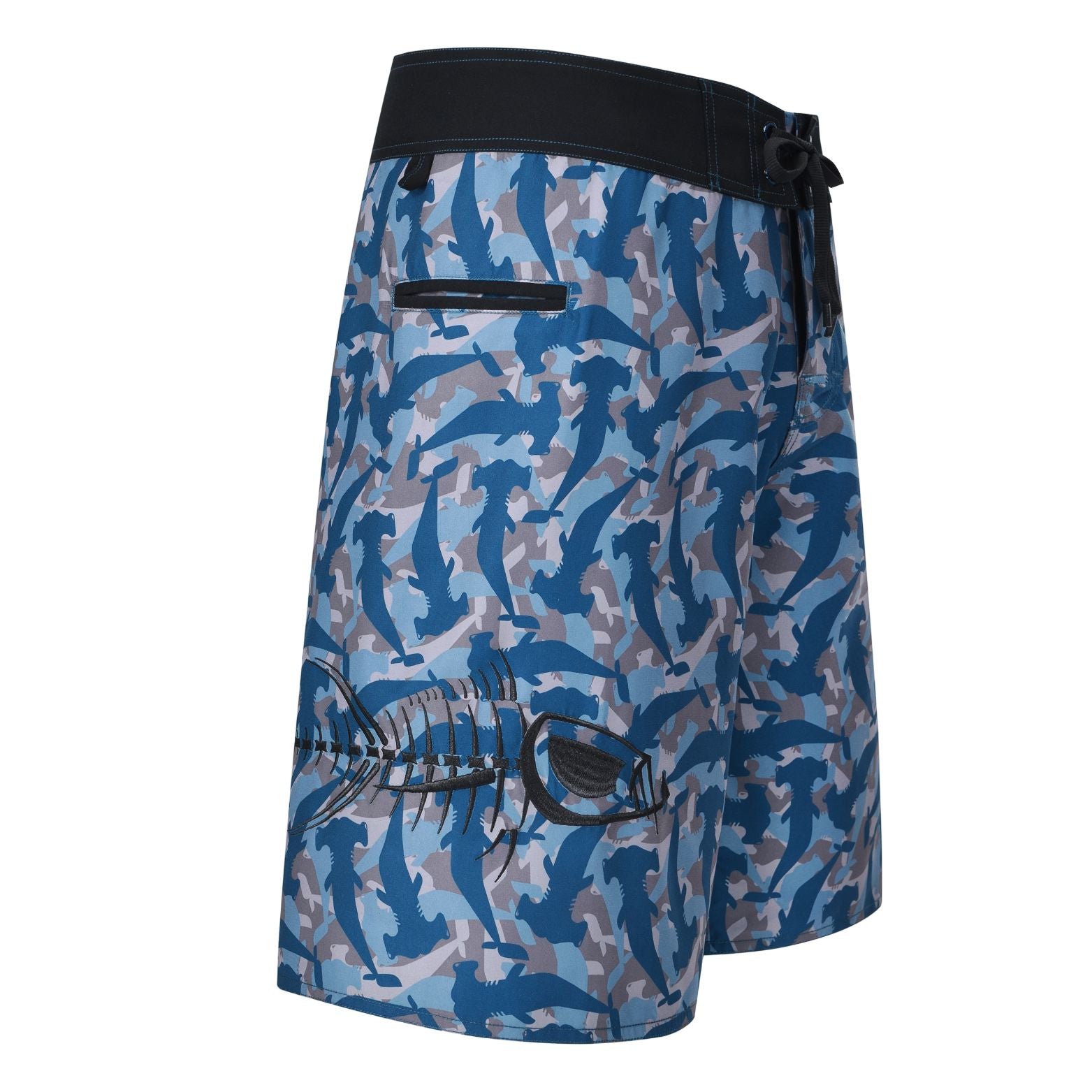 Hammerhead Camo Waterman 5 Pocket Board Shorts Waterman 5 Pocket Performance Fishing Board Shorts Tormenter Ocean Hammerhead Camo 30 