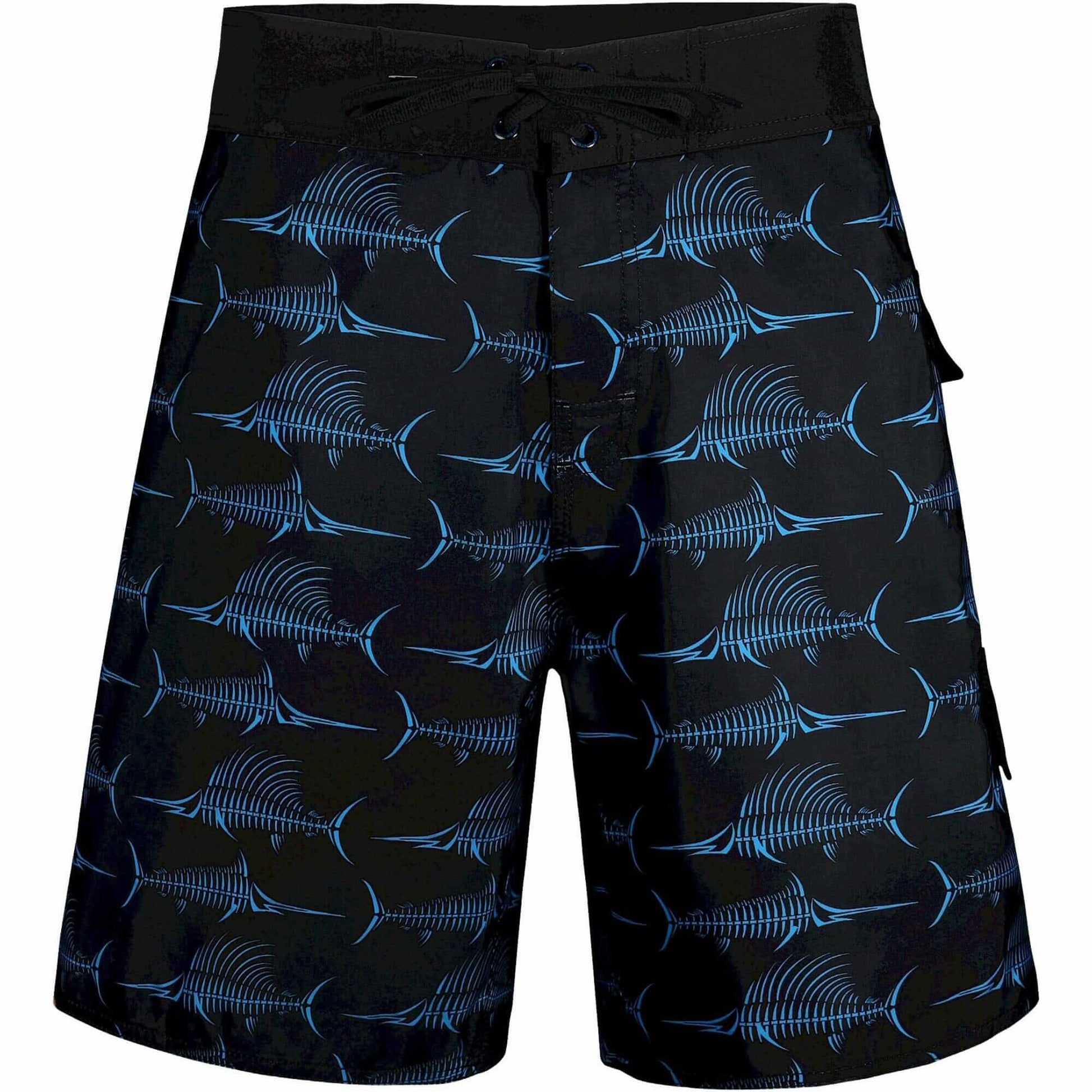 Billfish Bones Board Shorts - Black/Blue Surf Boardshorts Tormenter Ocean 