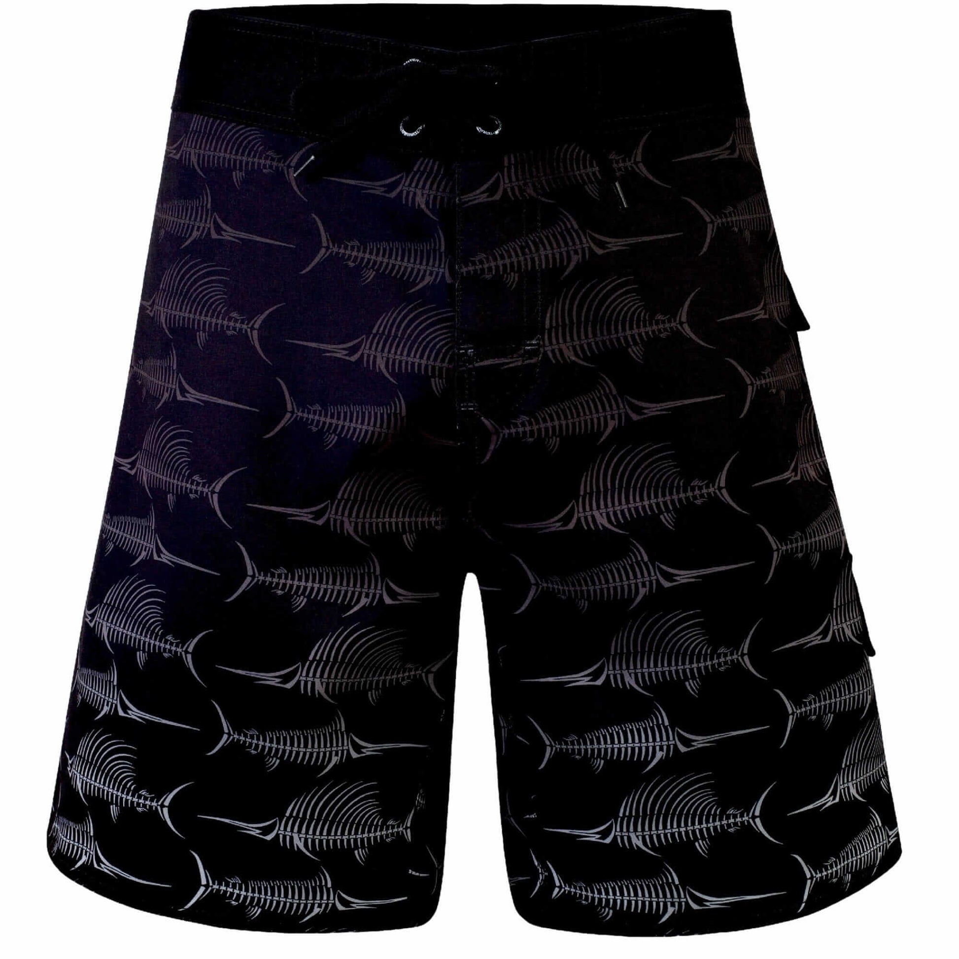 Billfish Bones Board Shorts - Black Fade Surf Boardshorts Tormenter Ocean 