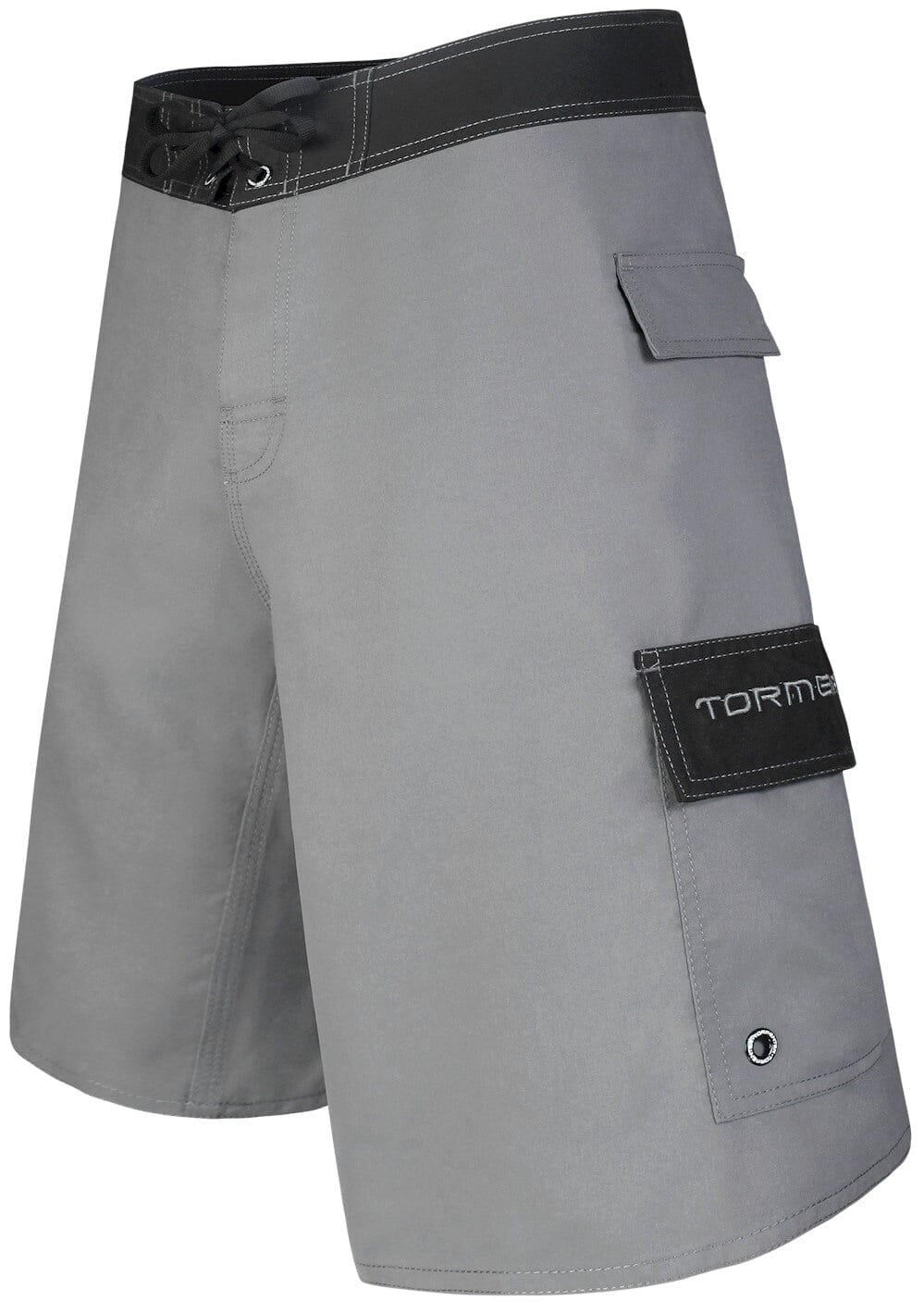 Gray and Black Waterman 5 Pocket Board Shorts Waterman 5 Pocket Performance Fishing Board Shorts Tormenter Ocean 