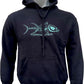 Hooded Sweatshirt Hoodies Tormenter Ocean Black & Seafoam XXL 
