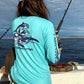 Men's/Ladies' Performance Shirt - Dolphins Men's SPF Ocean Fishing Tops Tormenter Ocean 