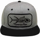 Flat Bill Hat - Gray Head Gear Tormentor Ocean 