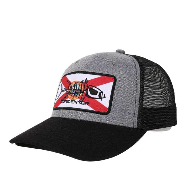 Hat-Florida Flag Gray Head Gear Tormenter Ocean 