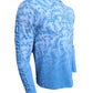 Hammerhead Camo Performance Hoodie - Blue Men's SPF Ocean Fishing Tops Tormenter Ocean 