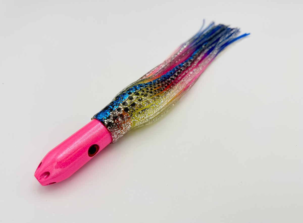 Super Smoker - HEADS UP! -30 Year Anniversary Limited Edition Chromed & Aluminum Trolling Lures Tormenter Ocean Fishing Gear Rainbow Cuda Rigged - w/ 5 x 13" Bag 