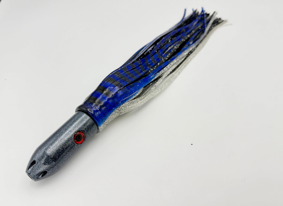 Super Smoker - HEADS UP! -30 Year Anniversary Limited Edition Chromed & Aluminum Trolling Lures Tormenter Ocean Fishing Gear Silver Shadow Rigged - w/ 5 x 13" Bag 