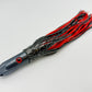 Super Smoker - HEADS UP! -30 Year Anniversary Limited Edition Chromed & Aluminum Trolling Lures Tormenter Ocean Fishing Gear Black/Red Rigged - w/ 5 x 13" Bag 