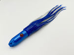 Super Smoker - HEADS UP! -30 Year Anniversary Limited Edition Chromed & Aluminum Trolling Lures Tormenter Ocean Fishing Gear Blue/Silver Rigged - w/ 5 x 13" Bag 