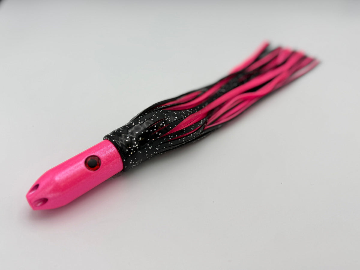Super Smoker - HEADS UP! -30 Year Anniversary Limited Edition Chromed & Aluminum Trolling Lures Tormenter Ocean Fishing Gear Black/Pink Unrigged 