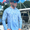 Hammerhead Camo Performance Hoodie - Blue - Blue