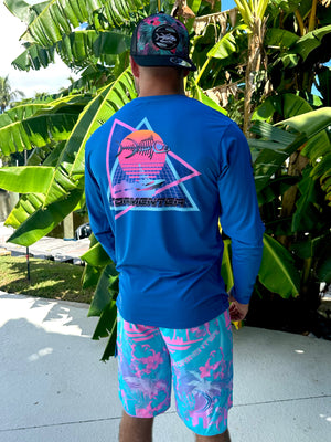 Men's Performance Shirt - Vapor Wake Men's SPF Ocean Fishing Tops Tormenter Ocean 