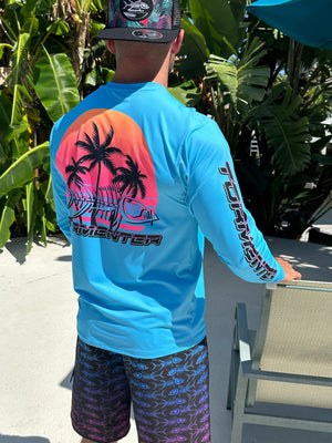 Men's Performance Shirt - Retro Sunset Men's SPF Ocean Fishing Tops Tormenter Ocean 