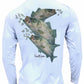 Men's Performance Shirt - Electrified Striped Bass Men's SPF Ocean Fishing Tops Tormenter Ocean 