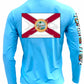 Men's Performance Shirt - Florida Flag Men's SPF Ocean Fishing Tops Tormenter Ocean 