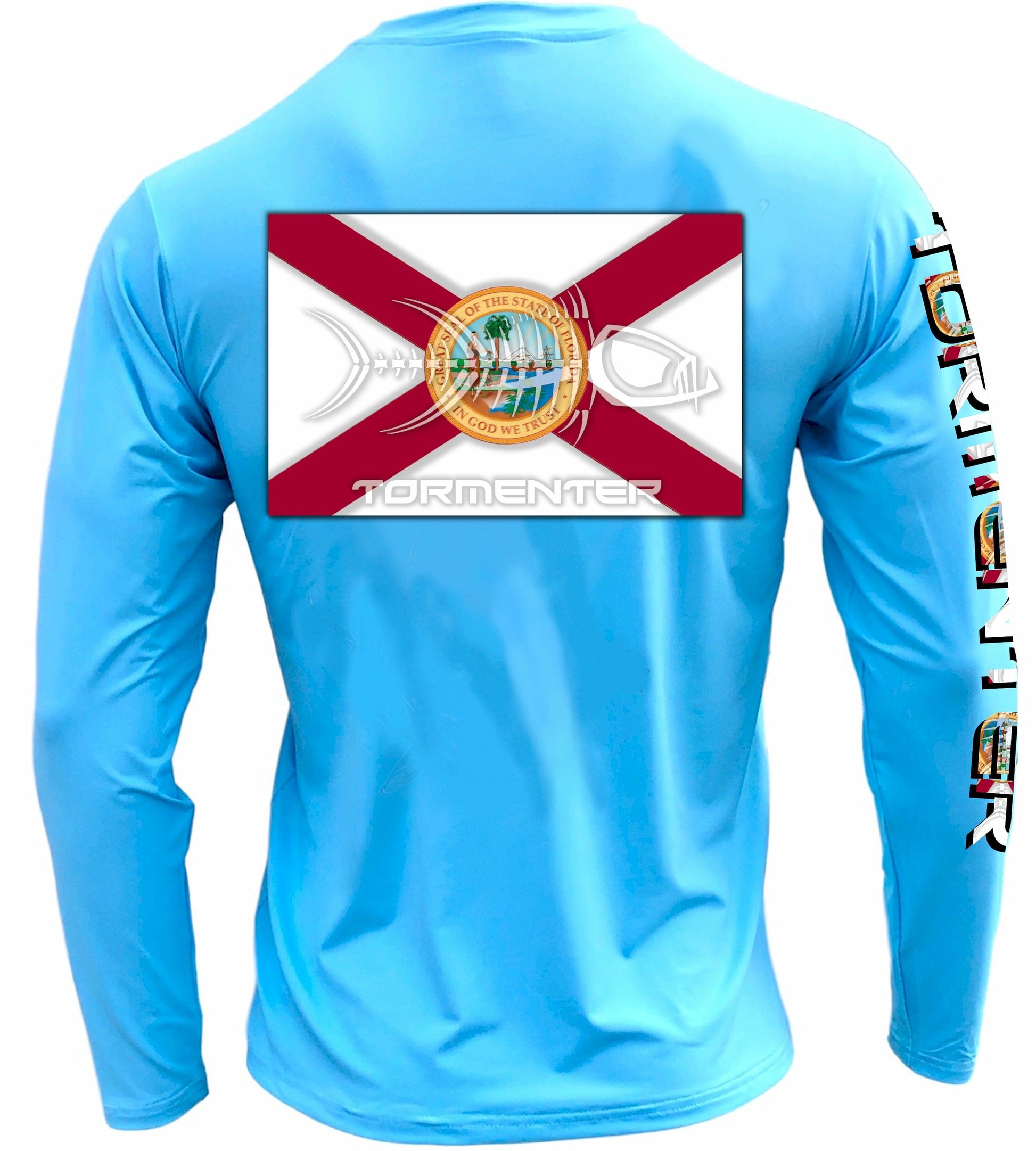 Men's Performance Shirt - Florida Flag Men's SPF Ocean Fishing Tops Tormenter Ocean 