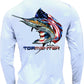 Men's Performance Shirt- Sailing Patriot Men's SPF Ocean Fishing Tops Tormenter Ocean 